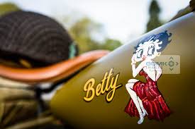 Betty Artwork On Harley Davidson Wall