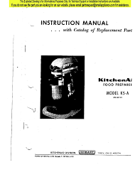 kitchenaid k5 a instruction manual