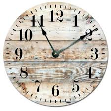 Large Rustic Wall Clock Silent Room