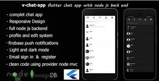 flutter chat app with node js and