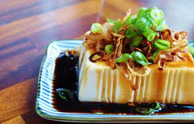 silken tofu with crispy shallots recipe