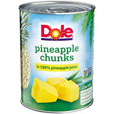 dole pineapple chunks in 100 pineapple