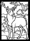 Santa claus with gifts christmas coloring picture. Deer Coloring Pages