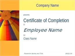Certificate Of Completion Template Free Juanbruce Co
