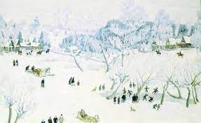 Волшебница-зима», Константин Фёдорович Юон — описание картины