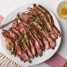 simple broiled flank steak with herb