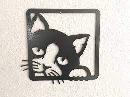 Kitty Wall Art Metal Cat Sign Kitty In