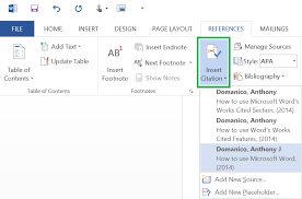 How To Use Microsoft Words Works Cited Tools Sources Footnotes
