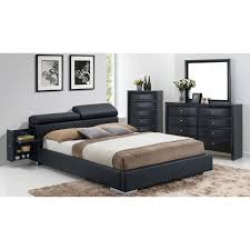 Black Upholstered Storage Bed