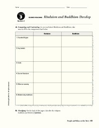Hinduism And Buddhism Develop Worksheet For 8th 9th Grade
