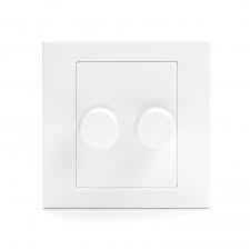 Simplicity Led Dimmer Switch 2 Gang 2 Way White