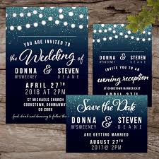 fairy lights wedding invitations