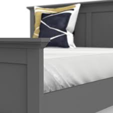 Paris King Bed 160 X 200 In Matt Grey