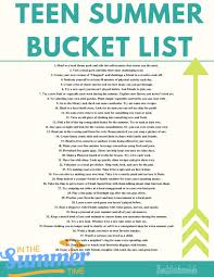 Useful things for teens to do in lockdown. Summer Bucket List For Teens Summer Bucket List Printable