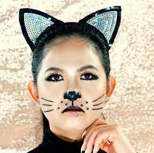 halloween glitter kitty cat makeup tutorial