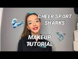 cheer sport sharks makeup tutorial
