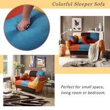 Modern Colorful Sleeper Sofa Loveseat