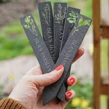 Herb And Vegetable Slate Plant Markers