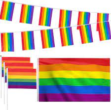 pride rainbow flag set