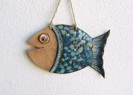 Ceramic Fish Wall Hanging Clay Fish
