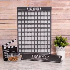 100 Movies Scratch Off Poster Keep Track Of Movies You Simply Have To See An Ideal Stocking Filler For Him Or Her