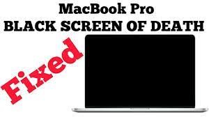 macbook pro black screen of