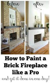how to paint a brick fireplace sarah