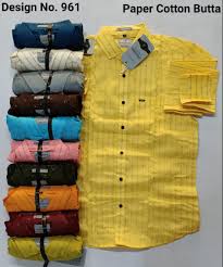 striped pure cotton khadi shirts