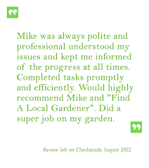Customer Reviews Find A Local Gardener