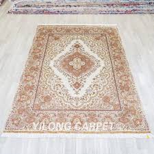 6 x8 5 handknotted silk carpet low