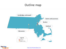 Massachusetts Map Powerpoint Template Free Powerpoint Templates