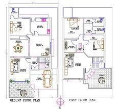 2200 Square Feet Autocad House Layout