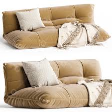 sofa west elm flip floor sleeper 3d