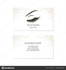 makeup artist business card vector