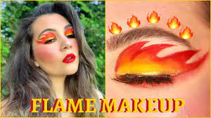 fire eyes makeup tutorial flaming