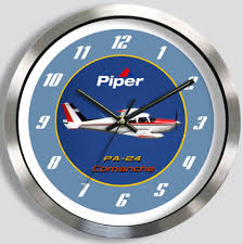 Piper Pa 24 Comanche Metal Wall Clock