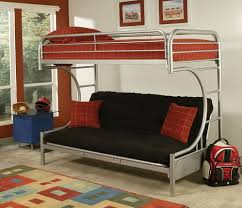 bunk bed with couch underneath
