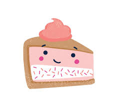Premium Vector | Piece of cake flat vector illustration. cute dessert with  funny smiling face and whipped cream on top isolated on white background.  delicious dessert, sweet treat. strawberry cheesecake.