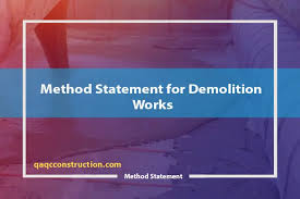 Method Statement For Demolition Works