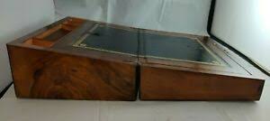 For someone who earned his living through writing, a portable desk would have been a valued possession. Antique 1800s Folding Portable Writing Desk Victoria Real Wood Sloped Leather Ebay