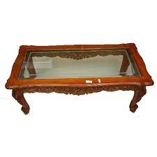 Roy Furniture Modern Glass Top Wooden