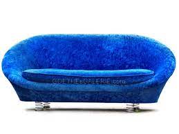 bretz pool sofa samtstoff blau