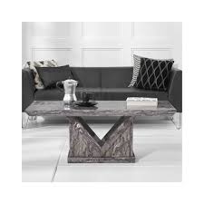 Minsk Marble Coffee Table In Grey High