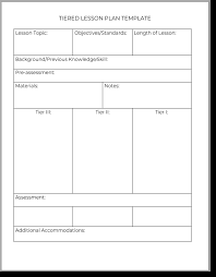 tiered lesson plan template gifted guru