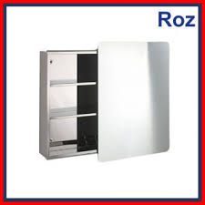 rozbath 7008 sliding mirror cabinet s s