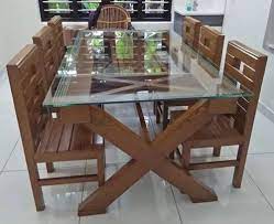 Rectangular Wooden Dining Table With