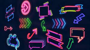 neon signs arrows banners sch