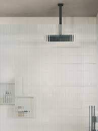 Reeded Glass Fixed Bath Screen Fluted