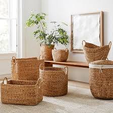 Curved Seagrass Baskets West Elm