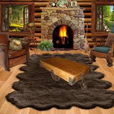 area rug large pelt design